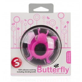 Розовая вибронасадка-бабочка Butterfly